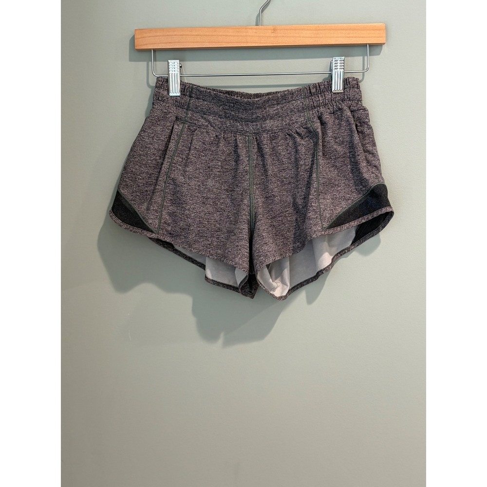 Lululemon Hottie Hot Heather Grey ‎ Running Shorts Size 6